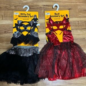 Kids Cat and devil costume accessories